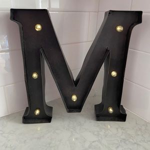 Marquee light up letter “M”  - battery operated